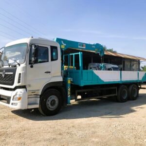 Xe Tải Dongfeng 3 Chân Gắn Cẩu Hyundai Everdigm 5 Tấn