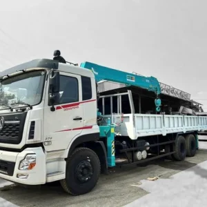 Xe Tải Dongfeng 3 Chân Gắn Cẩu Hyundai Everdigm 8 Tấn