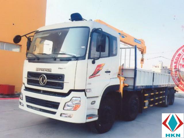 Xe Cẩu Dongfeng 4 Chân L315 14 Tấn Gắn Cẩu Soosan 7 Tấn 6 Khúc