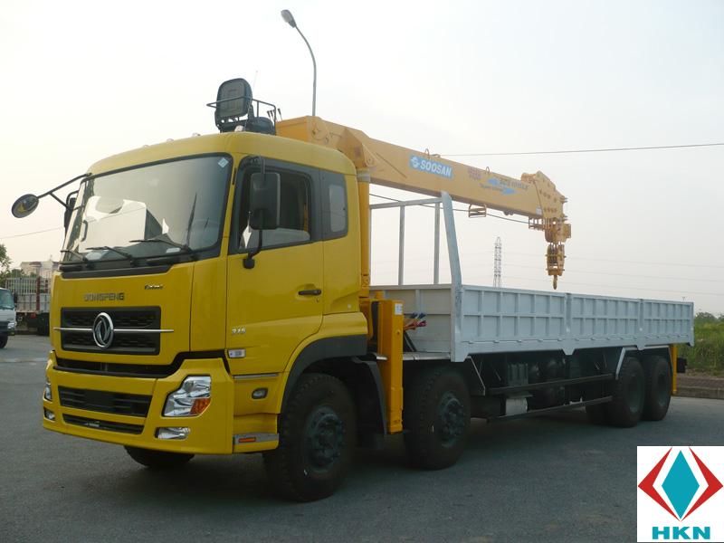 Xe Cẩu Dongfeng C260 3 Chân 8T6 Gắn Cẩu Soosan SCS746L