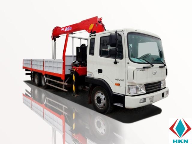 Xe Cẩu Hyundai HD210 10 Tấn Gắn Cẩu Unic URV805 8 Tấn 5 Khúc