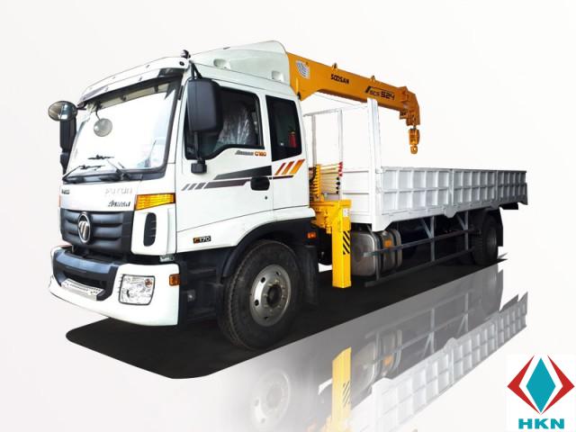 Xe Cẩu Thaco Auman C160 7 Tấn Gắn Cẩu Soosan SCS524 5 Tấn 4 Khúc