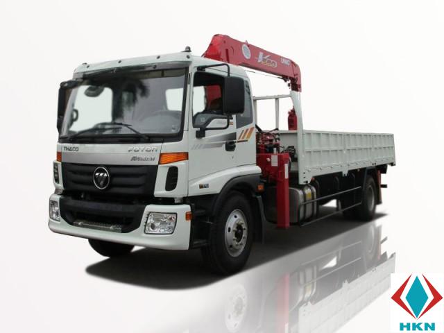 Xe Cẩu Thaco Auman C160 7T3 Gắn Cẩu Unic URV554 5 Tấn 4 Khúc