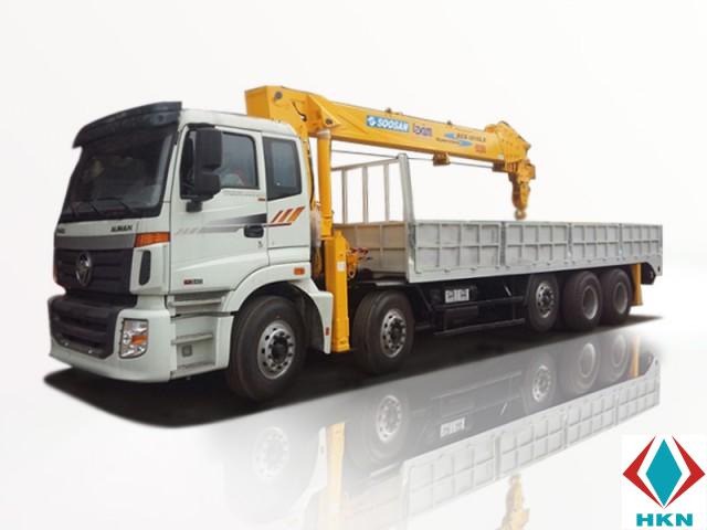 Xe Cẩu Thaco Auman C3400 5 Chân Gắn Cẩu Soosan SCS1015LS