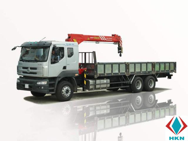 Xe Tải ChengLong 3 Chân 12 Tấn Gắn Cẩu Palfinger 5 Tấn 4 Khúc