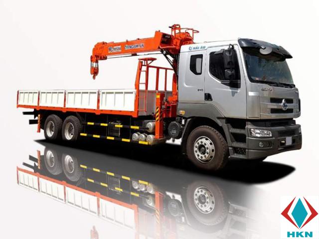 Xe Tải ChengLong 3 Chân 10 Tấn Gắn Cẩu Kanglim 7 Tấn 6 Khúc