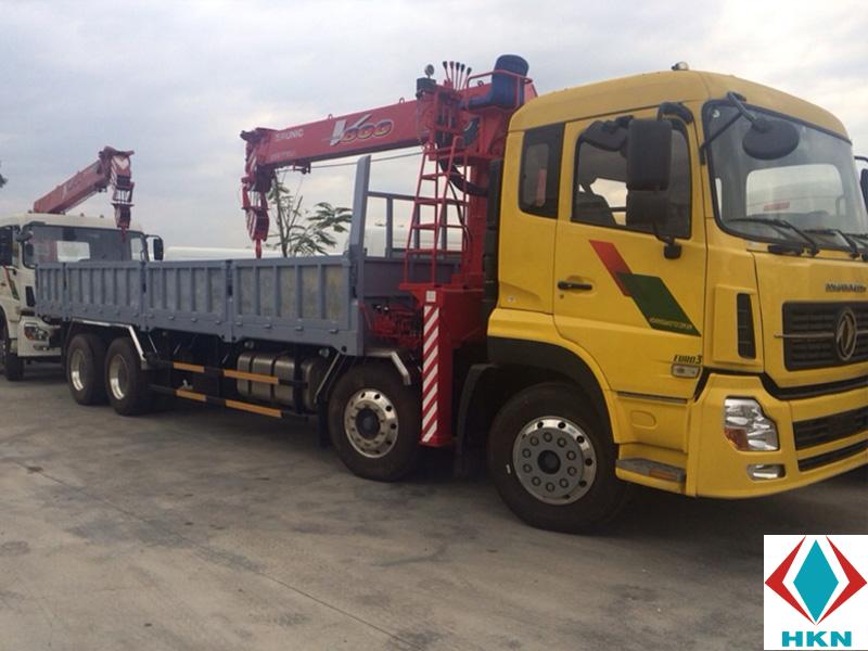 Xe Tải Dongfeng C260 3 Chân 9T3 Gắn Cẩu Unic URV804