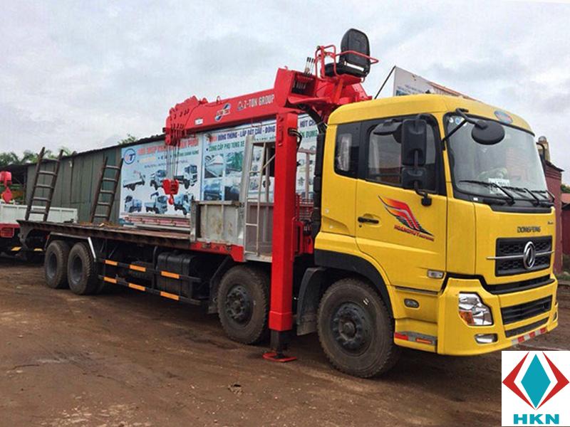 Xe Cẩu Dongfeng 3 Chân 9 Tấn Gắn Cẩu ATOM 736L