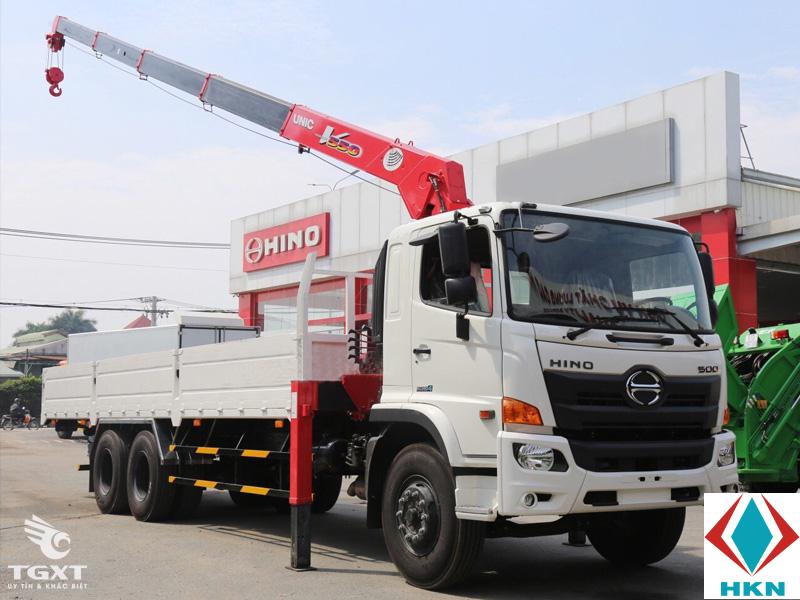 Xe Tải Hino FL8JW7A 3 Chân 13 Tấn Gắn Cẩu Unic URV555