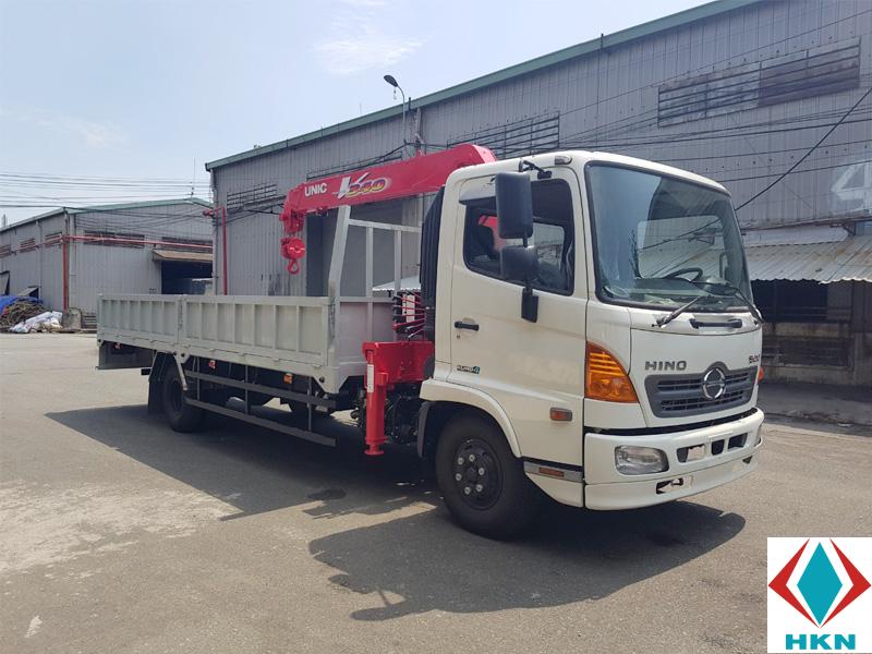 Xe Tải Hino FC9JLTC 5.2 Tấn Gắn Cẩu Unic URV345