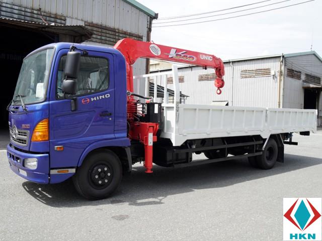Xe Tải Hino FC9JNTC 4.9 Tấn Gắn Cẩu Unic URV346