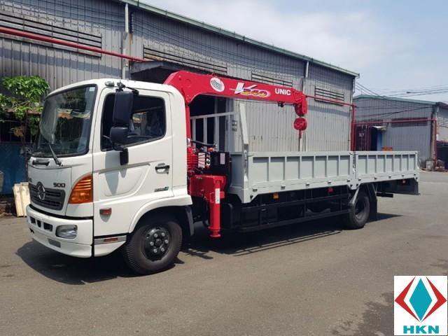 Xe Tải Hino FC9JLTC 5.3 Tấn Gắn Cẩu Unic URV344