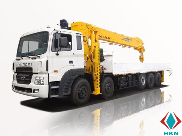 Xe Tải Hyundai 14 Tấn 5 Chân Gắn Cẩu Soosan SCS1015L