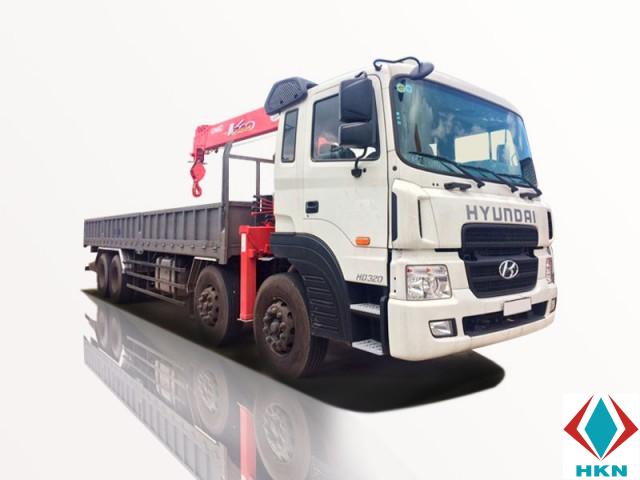 Xe Tải Hyundai 4 Chân 16 Tấn Gắn Cẩu Unic URV554