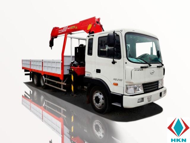 Xe Tải Hyundai HD210 10 Tấn Gắn Cẩu Palfinger 7 Tấn 3 Khúc