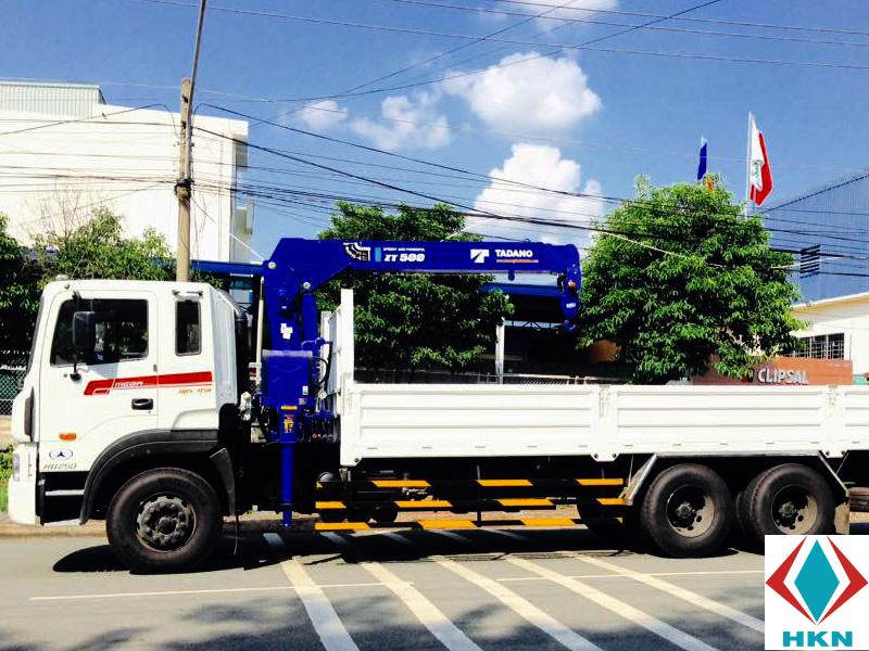 Xe Cẩu Hyundai HD250 12 Tấn Gắn Cẩu Tadano 5 Tấn 3 Khúc