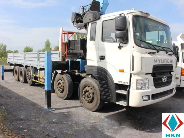 Xe Cẩu Hyundai HD360 16 Tấn 5 Chân Gắn Cẩu Dongyang 6 Tấn 7 Khúc