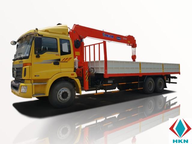 Xe Tải Thaco Auman 5 Chân 13 Tấn Gắn Cẩu Kanglim KS2605 10 Tấn