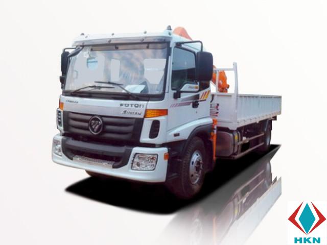 Xe Tải Thaco Auman C160 7T7 Gắn Cẩu Sangdo 5 Tấn 4 Khúc