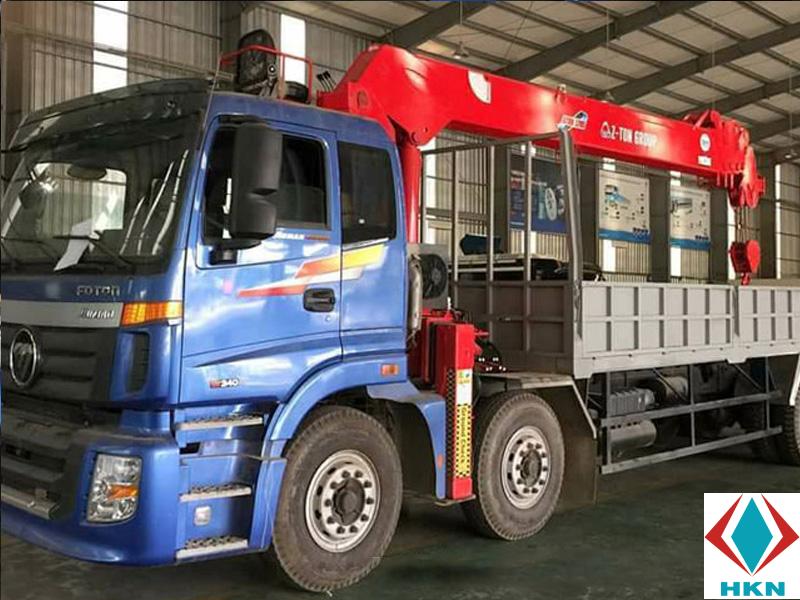 Xe Tải Thaco Auman 5 Chân 13 Tấn Gắn Cẩu Kanglim KS2605 10 Tấn
