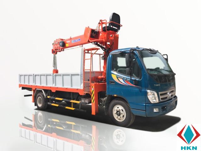 Xe Tải Thaco Ollin700B 5 Tấn Gắn Cẩu Kanglim KS1056T/S 5 Tấn 6 Khúc