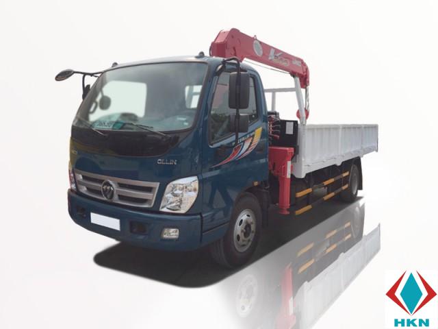 Xe Tải Thaco Ollin800A 6 Tấn Gắn Cẩu Unic URV554