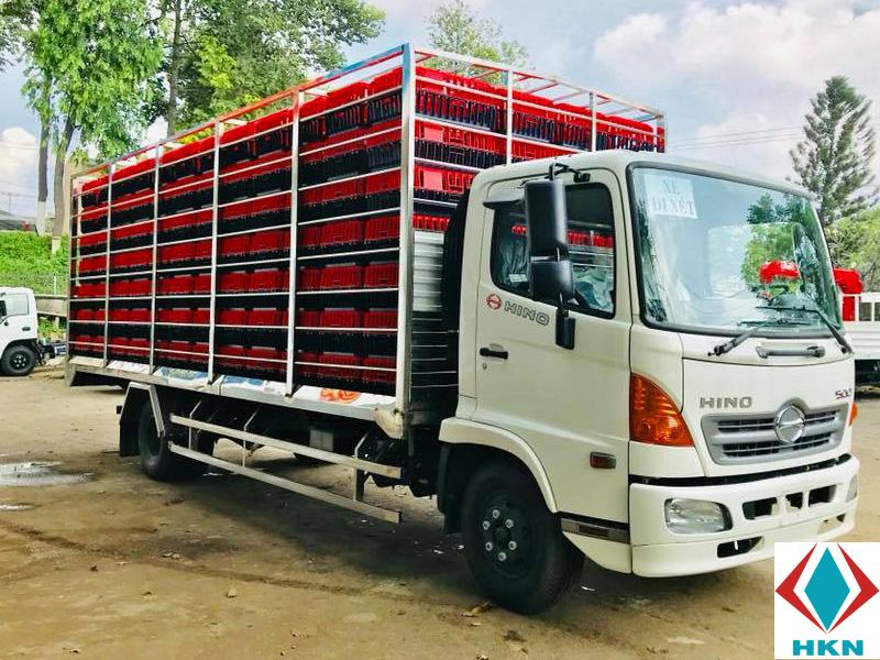 Xe Tải Hino FC9JLTA 4T7 Thùng Chở Gà Vịt
